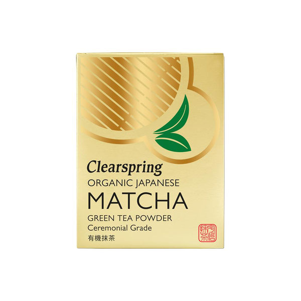 Organic Matcha Green Tea Powder Ceremonial Grade (tin) 30g, Clearspring