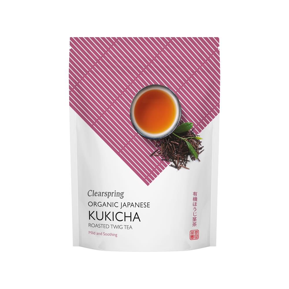 Organic Japanese Roasted Twig Tea Kukicha loose 90g, Clearspring