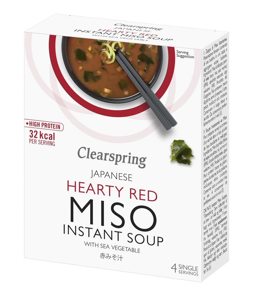 Instant Miso Soup Hearty Red with Sea Vegetable 40g, Clearspring