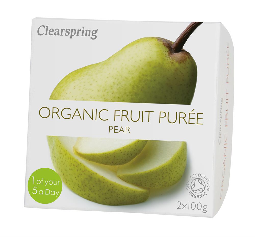 Organic Fruit Puree Pear (2x100g), Clearspring