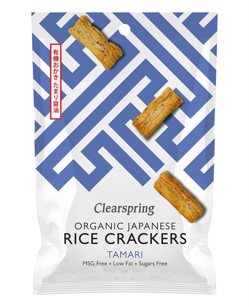 Organic Rice Cracker Tamari 50g, Clearspring