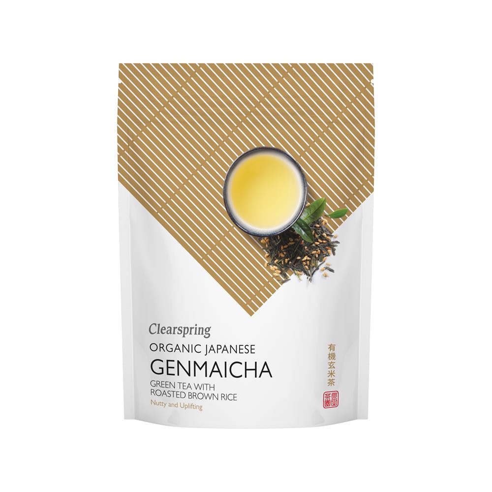 Organic Genmaicha Japanese Green Tea with Roasted Rice 90g, Clearspring