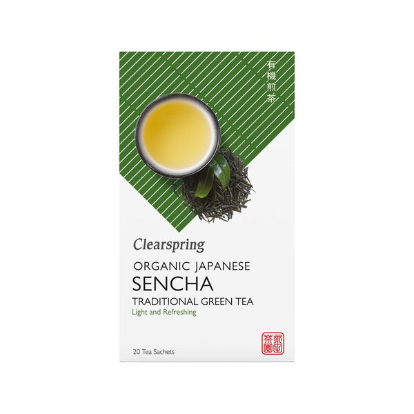 Organic Japanese Green Tea Sencha tea bags/box 20 teabags, Clearspring