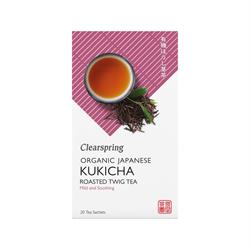 Organic Japanese Kukicha Roasted Twig Tea - 20 bags, Clearspring