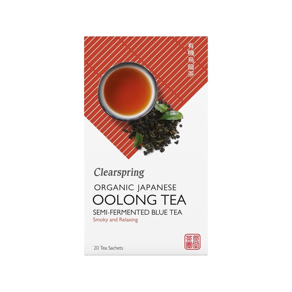 Organic Japanese Oolong Tea Semi-Fermented Blue 20 bags, Clearspring