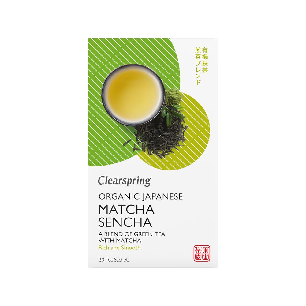 Organic Japanese Matcha Sencha 20 bags, Clearspring