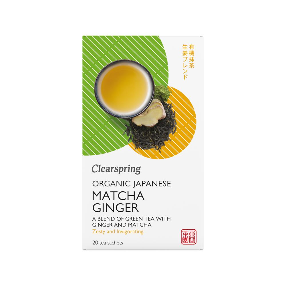 Organic Japanese Matcha Ginger 20 bags, Clearspring