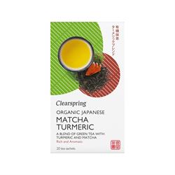 Organic Japanese Matcha Turmeric 20 Teabags, Clearspring