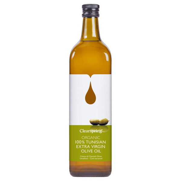 Tunisian Extra Virgin Olive Oil Organic 1L, Clearspring