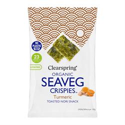 Organic Seaveg Crispies Turmeric 4g (TRAYLESS) 4g, Clearspring