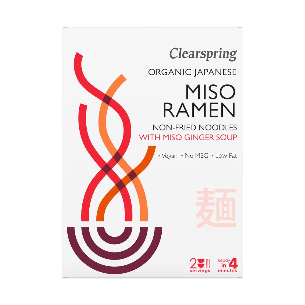 Org Miso Ramen w/ Miso Ginger 210g, Clearspring