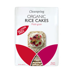 Org 3-Grains thin Rice Cakes 130g, Clearspring