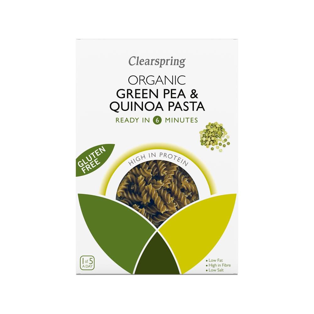 Org GF Green Pea & Quinoa Pasta 250g, Clearspring