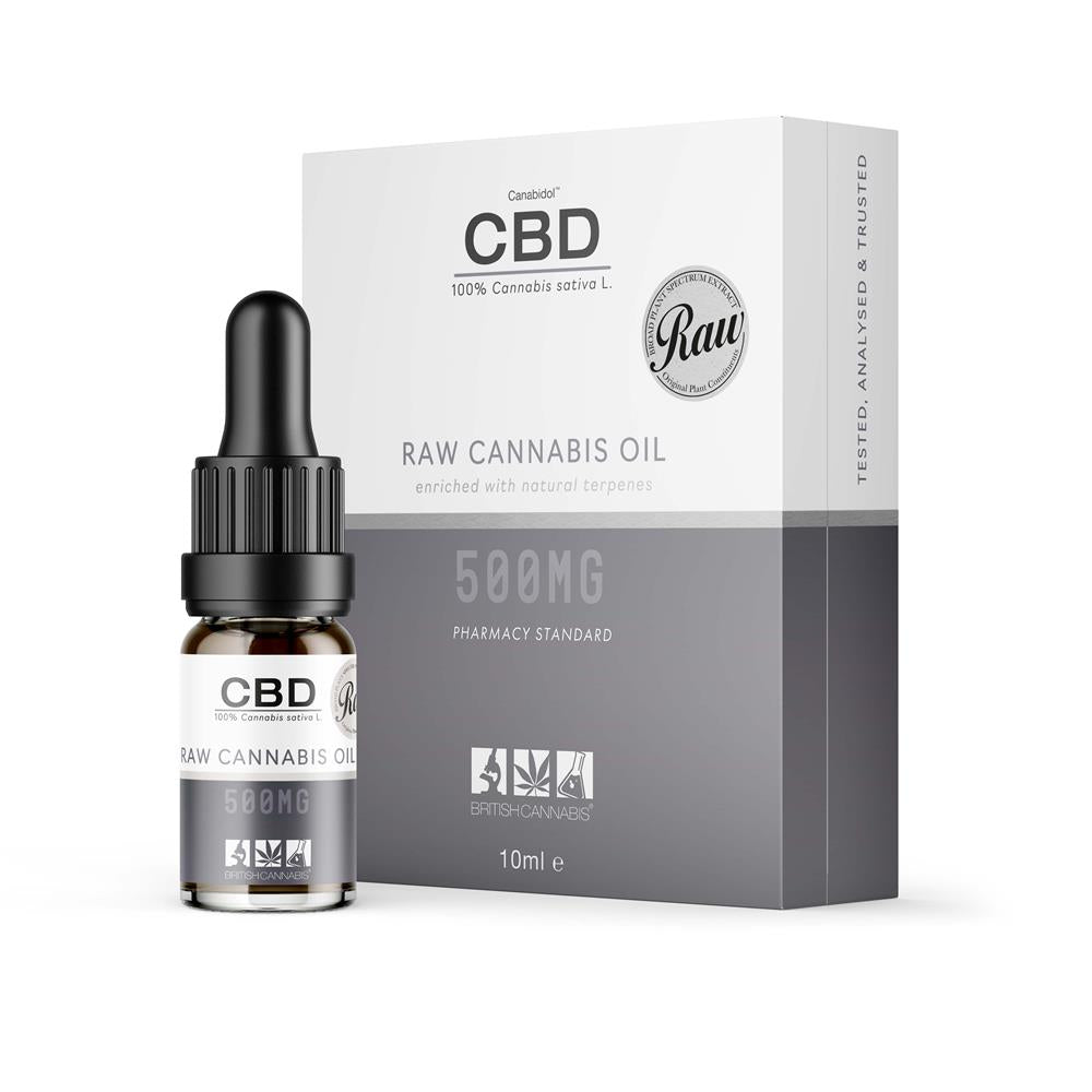 Canabidol CBD Oil Dropper (RAW) 500mg 10ml, Canabidol