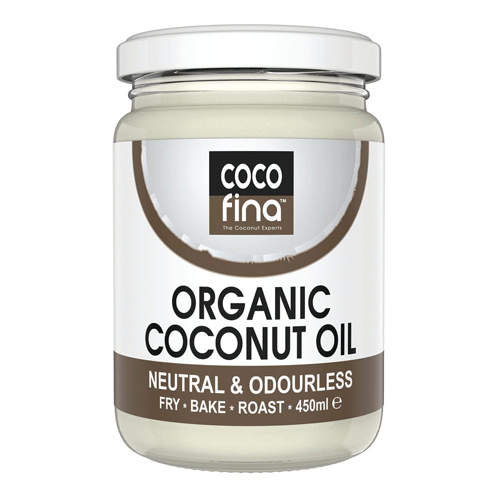 Everyday Organic Neutral Coconut Oil 500ml Glass Jar, Cocofina