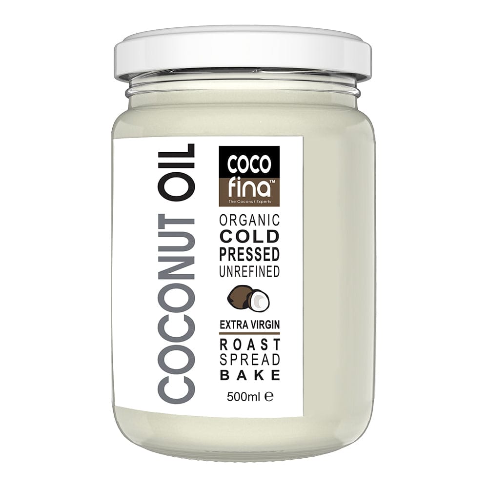 Organic Coconut Oil in 500ml Glass Jar, Cocofina