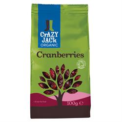 Organic Cranberries 100g, Crazy Jack