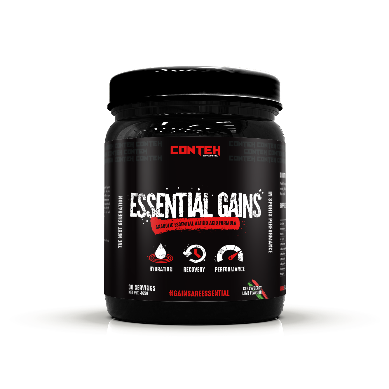 Conteh Sports Essential Gains 465g Strawberry Lime