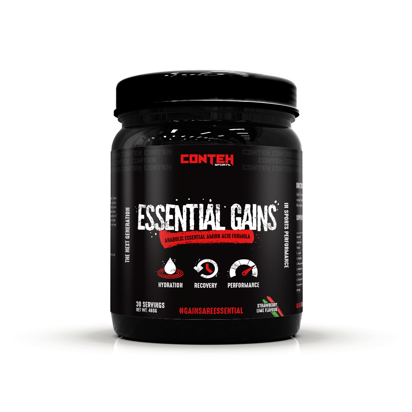 Conteh Sports Essential Gains 465g Strawberry Lime