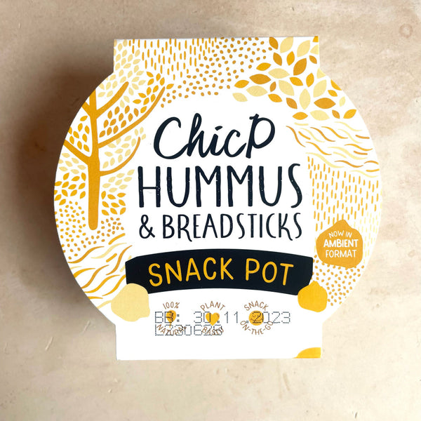 On the Go Hummus & Breadstick Snack Pack 70g, ChicP Ambient