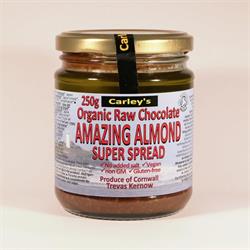 Org Raw Chocolate Amazing Almond Super Spread 250g, Carley's