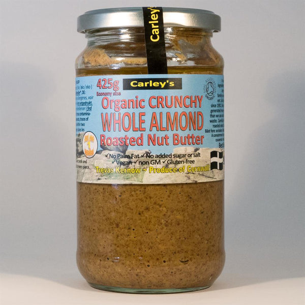 Economy Organic Roasted Almond Butter 425g Crunchy, Carley's