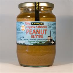 Organic SMOOTH 100% Peanut Butter 700g, Carley's