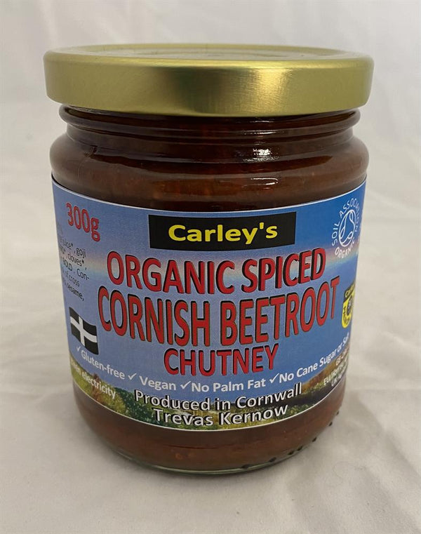 Organic Spiced Cornish Beetroot Chutney 300g, Carley's