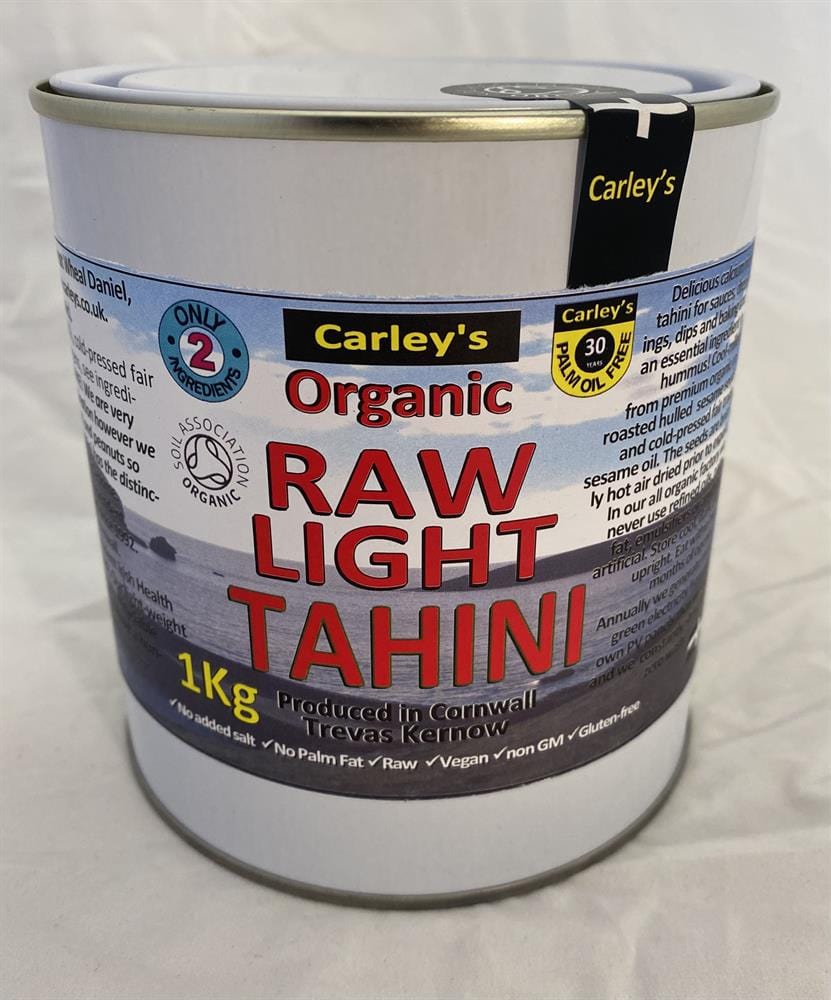 Organic Roasted LIGHT Tahini 1000g Eco Tin, Carley's