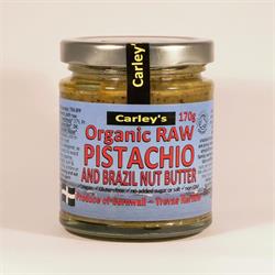 Org Raw Pistachio & Brazil Nut Butter 170g, Carley's