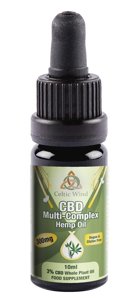 Multi-Complex Hemp CBD Oil - 10ml 3%/300mg, Celtic Wind Crops