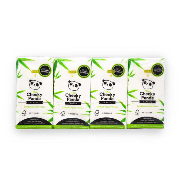 The Cheeky Panda's Bamboo Classic 8 Pack Pocket Tissues, Cheeky Panda