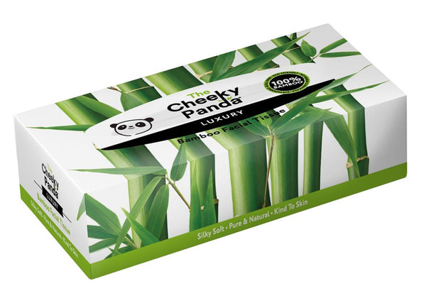 100% Bamboo Facial Tissue Flat Box 3ply 80 Sheets, Cheeky Panda