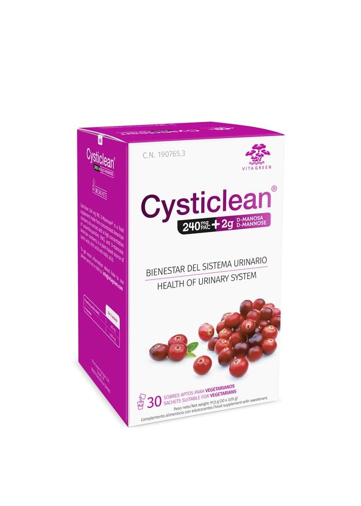 Cysticlean 240mg PAC plus 2g D-Mannose 30 Sachets, Cysticlean