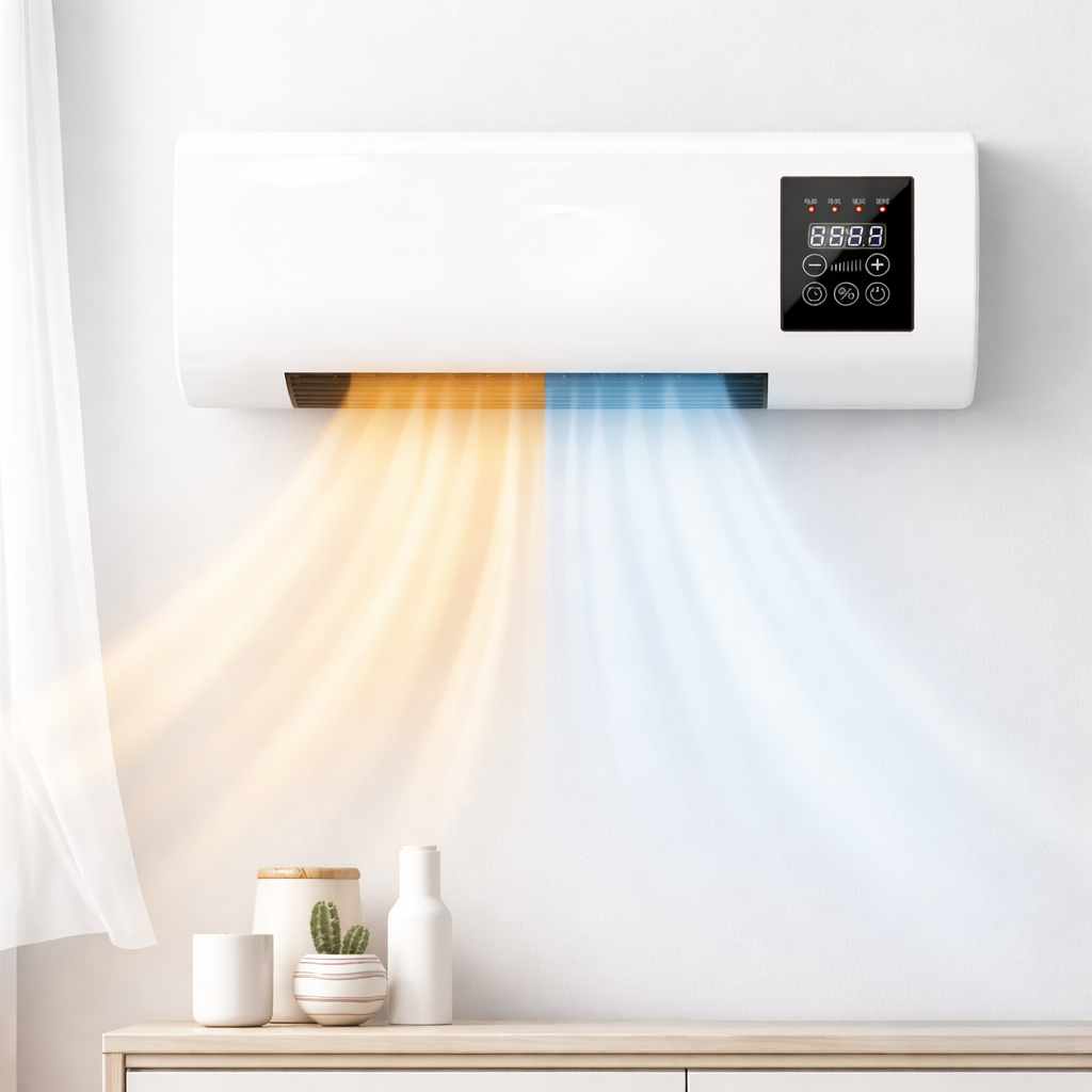 2-in-1-Wandklimaanlage und Heizlüfter
