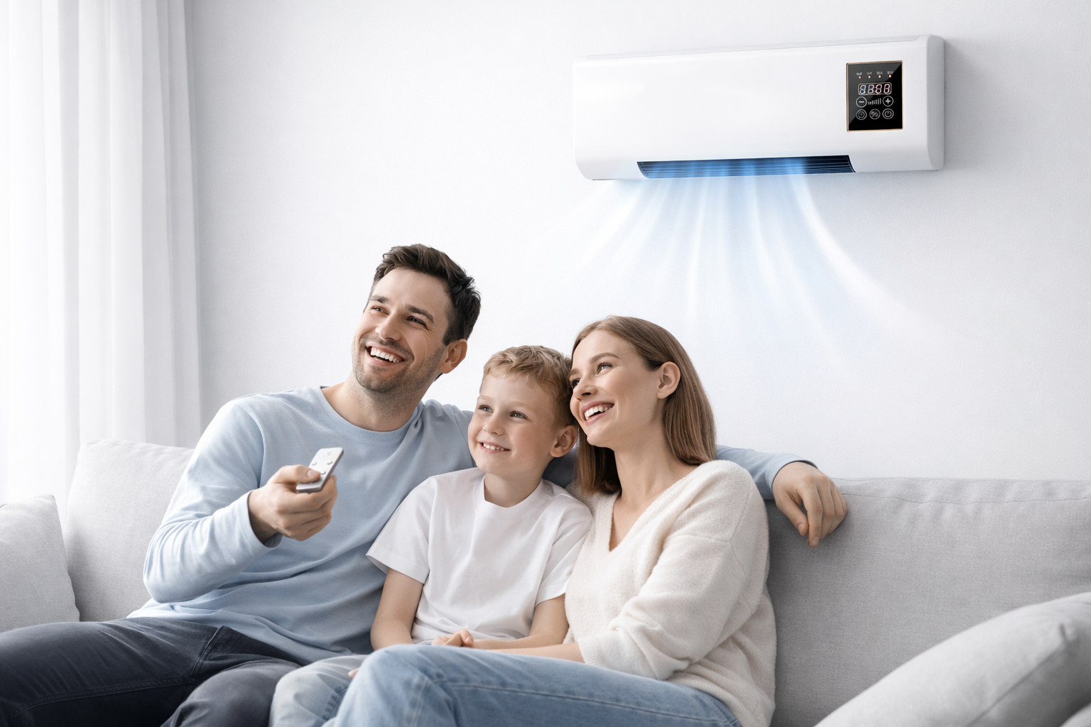 2-in-1-Wandklimaanlage und Heizlüfter