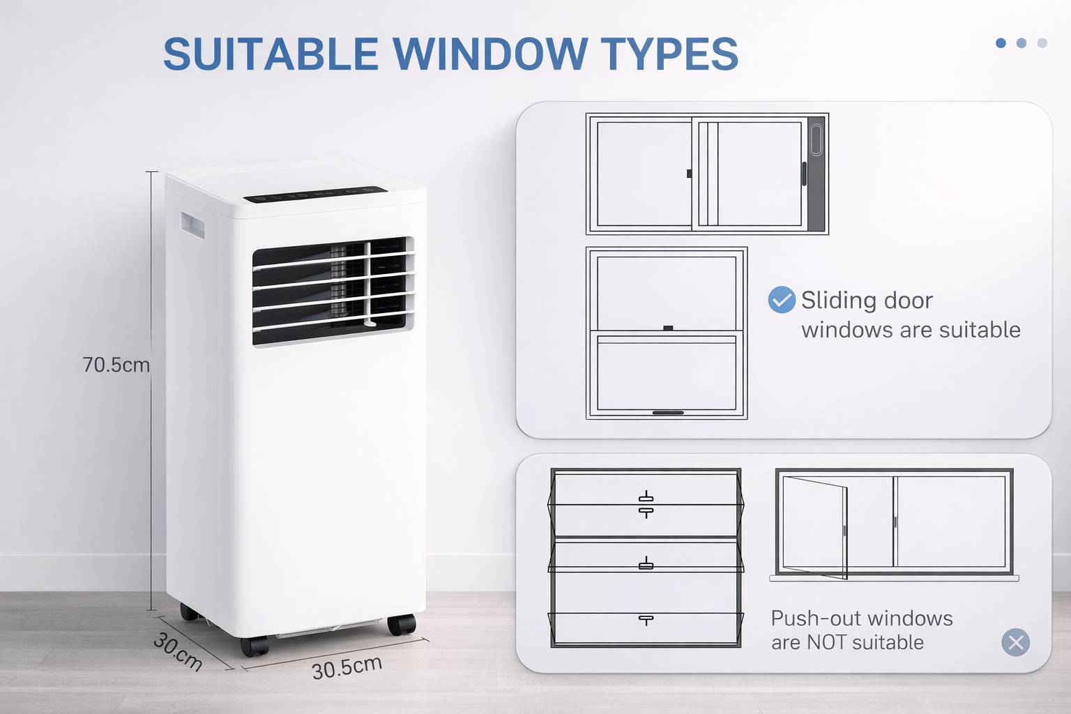 Tragbare Klimaanlage mit Fernbedienung – Kühl- und Lüftungsgerät