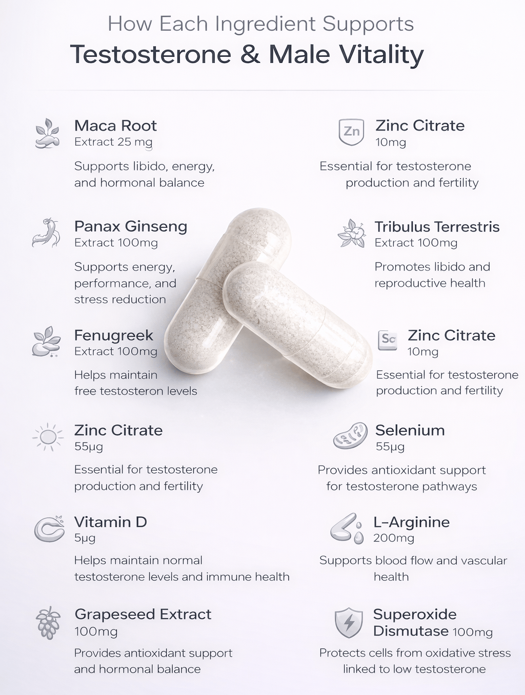Testosterone Supplement (Maximum Strength) - Welzo