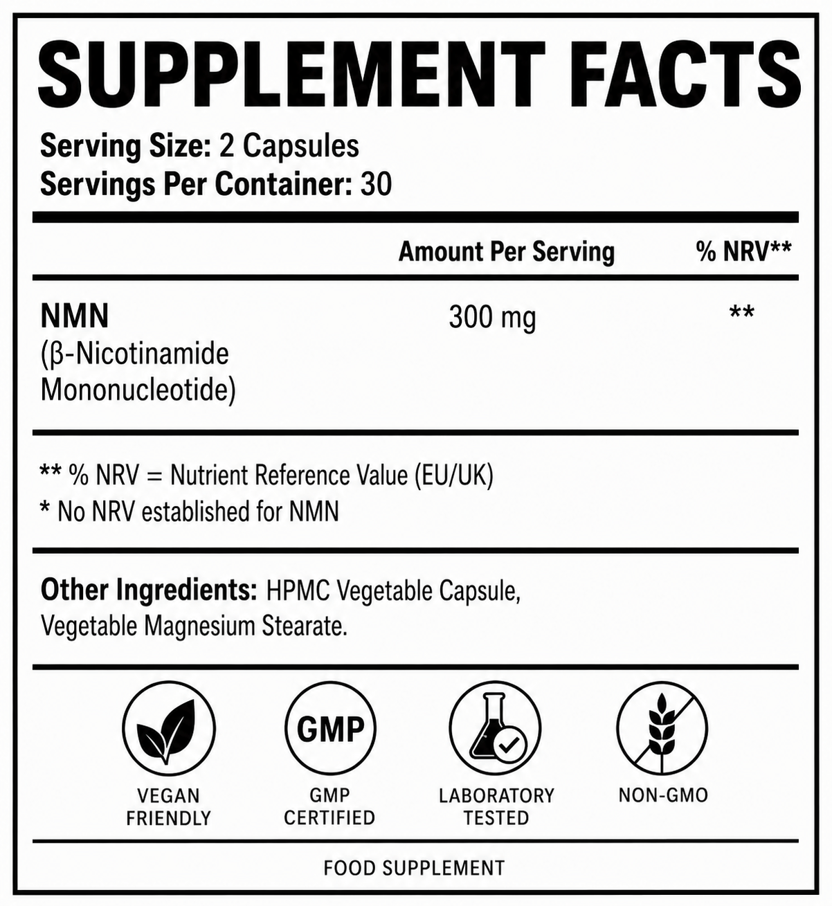 NMN Pro 300 - Welzo Ultra Purity