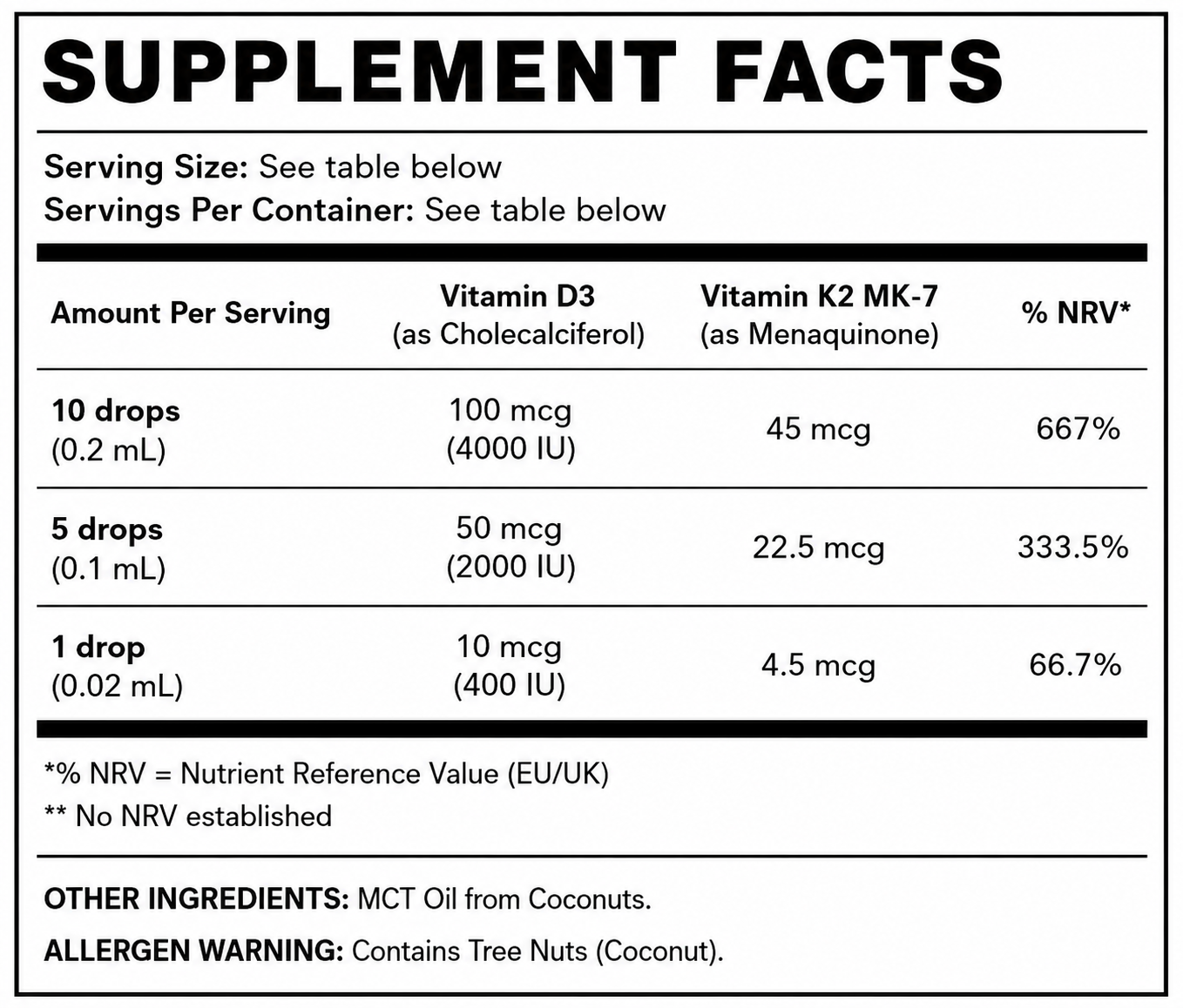 Welzo Ultra Purity Vitamin D3 & K2 Tropfen