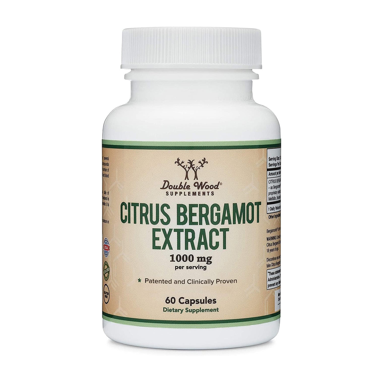 Double Wood Citrus Bergamot Extract - 60 x 500 mg capsules - Welzo