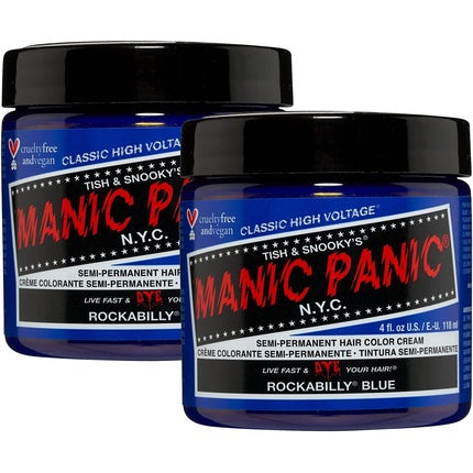 Manic Panic Rockabilly Blue Classic Creme Vegan Cruelty Free Blue Semi Permanent Hair Dye 118ml