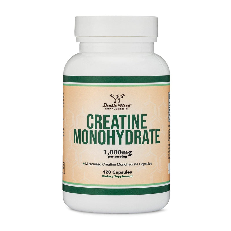 Double Wood Micronized Creatine Monohydrate - 120 x 500 mg capsules - Welzo