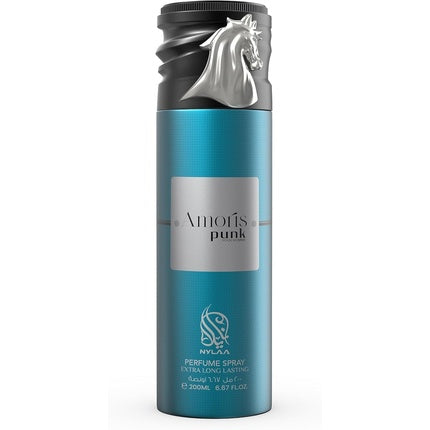 Amoris Punk Body Spray 200ml For Him Extra Long Lasting Perfumes Deodorant with Scents of Lemon, Mandarin, Clary Sage, Nutmeg