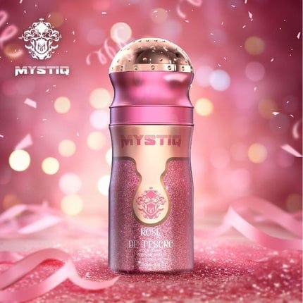 Rose De Tesoro Extra Long Lasting Perfume Body Spray 250ml by Mystiq Nylaa for Her with Bergamot, Rose and Woody Accords