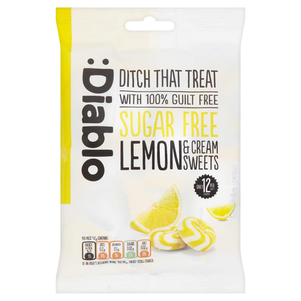 Lemon & Cream Sweets 75g, Diablo Sugar Free