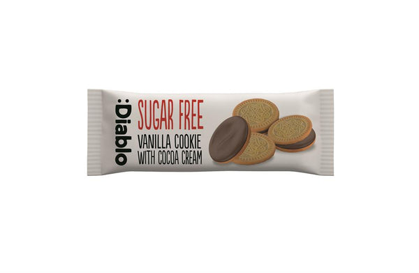 Vanilla Sandwich cookies Sugar Free 44g, Diablo Sugar Free