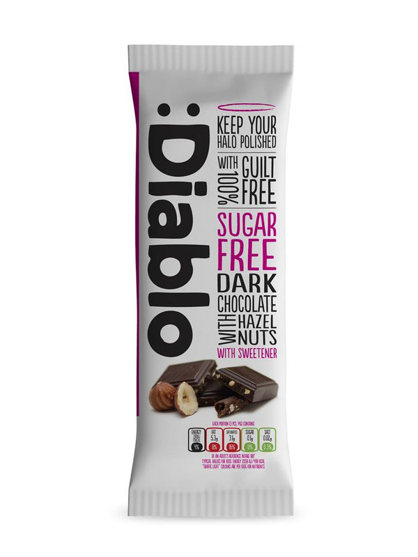 Dark Chocolate & Hazelnut 85g, Diablo Sugar Free