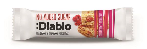 Cran & Rasp Muesli Bar 30g, Diablo Sugar Free