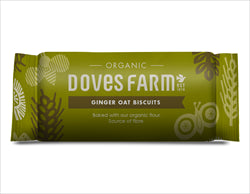 Organic Ginger Oat Biscuits 200g roll-pack, Doves Farm